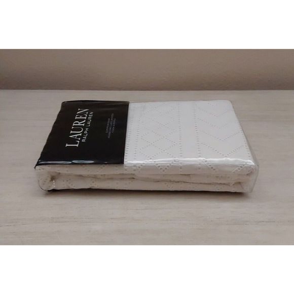 Ralph Lauren WILLA HEMSTITCH Cream Cotton Euro European Pillow Sham 26"x26" - Picture 4 of 10